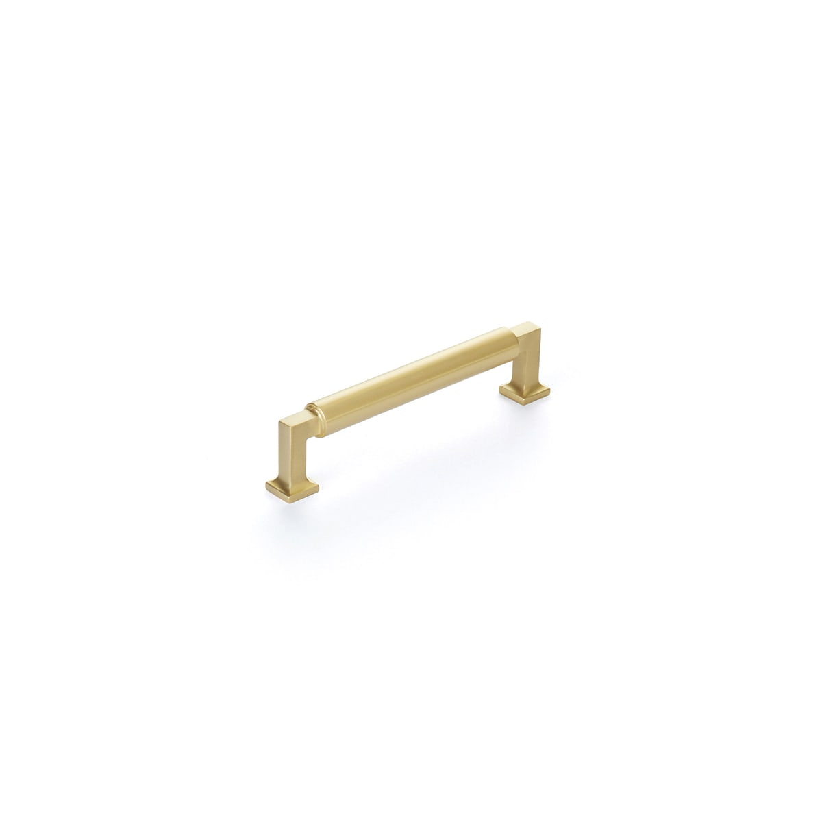 Haniburton 5" Center to Center Modern Industrial Barrel Luxury Solid Brass Cabinet Handle / Drawer Pull
