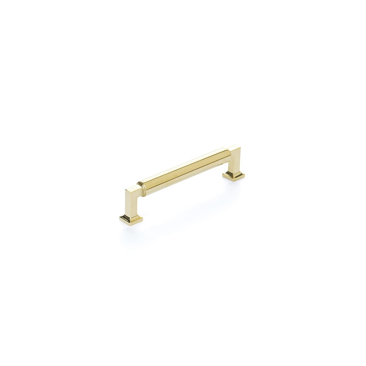 Haniburton 5" Center to Center Modern Industrial Barrel Luxury Solid Brass Cabinet Handle / Drawer Pull