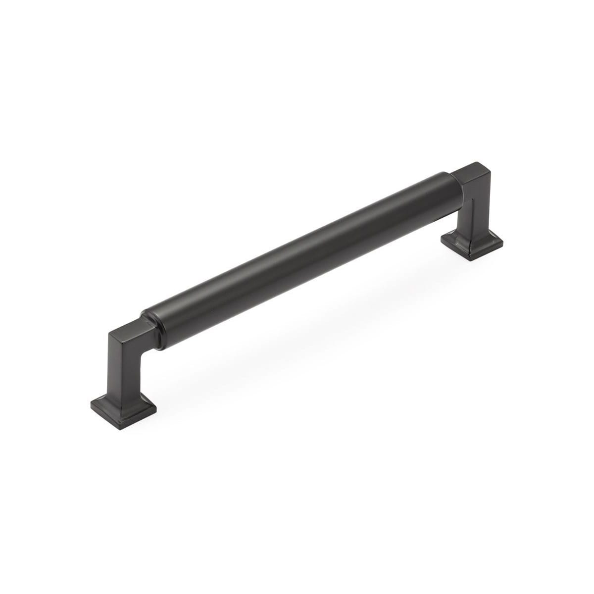 Haniburton 6" Center to Center Urban Modern Solid Brass Luxury Barrel Cabinet Handle / Drawer Pull