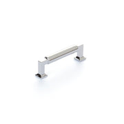 Schaub and Company - 477-26 - Haniburton 3-1/2" Center to Center Modern Industrial Luxury Barrel Solid Brass Cabinet Handle / Drawer Pull in Polished Chrome