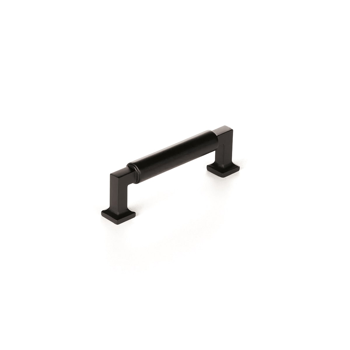Haniburton 3-1/2" Center to Center Modern Industrial Luxury Barrel Solid Brass Cabinet Handle / Drawer Pull