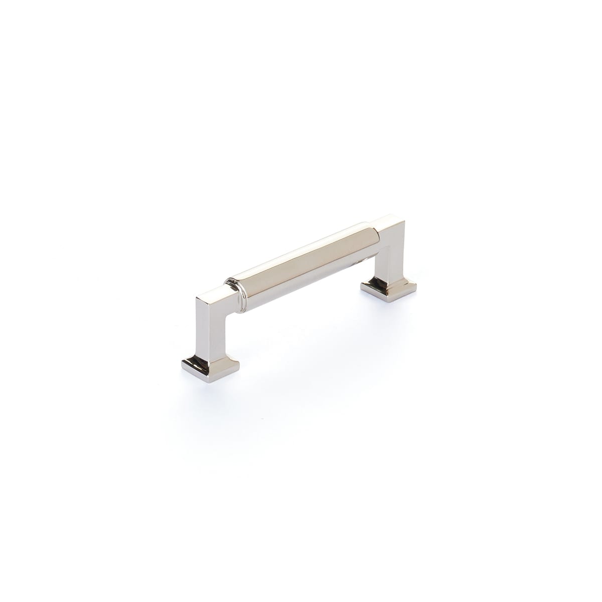 Haniburton 3-1/2" Center to Center Modern Industrial Luxury Barrel Solid Brass Cabinet Handle / Drawer Pull