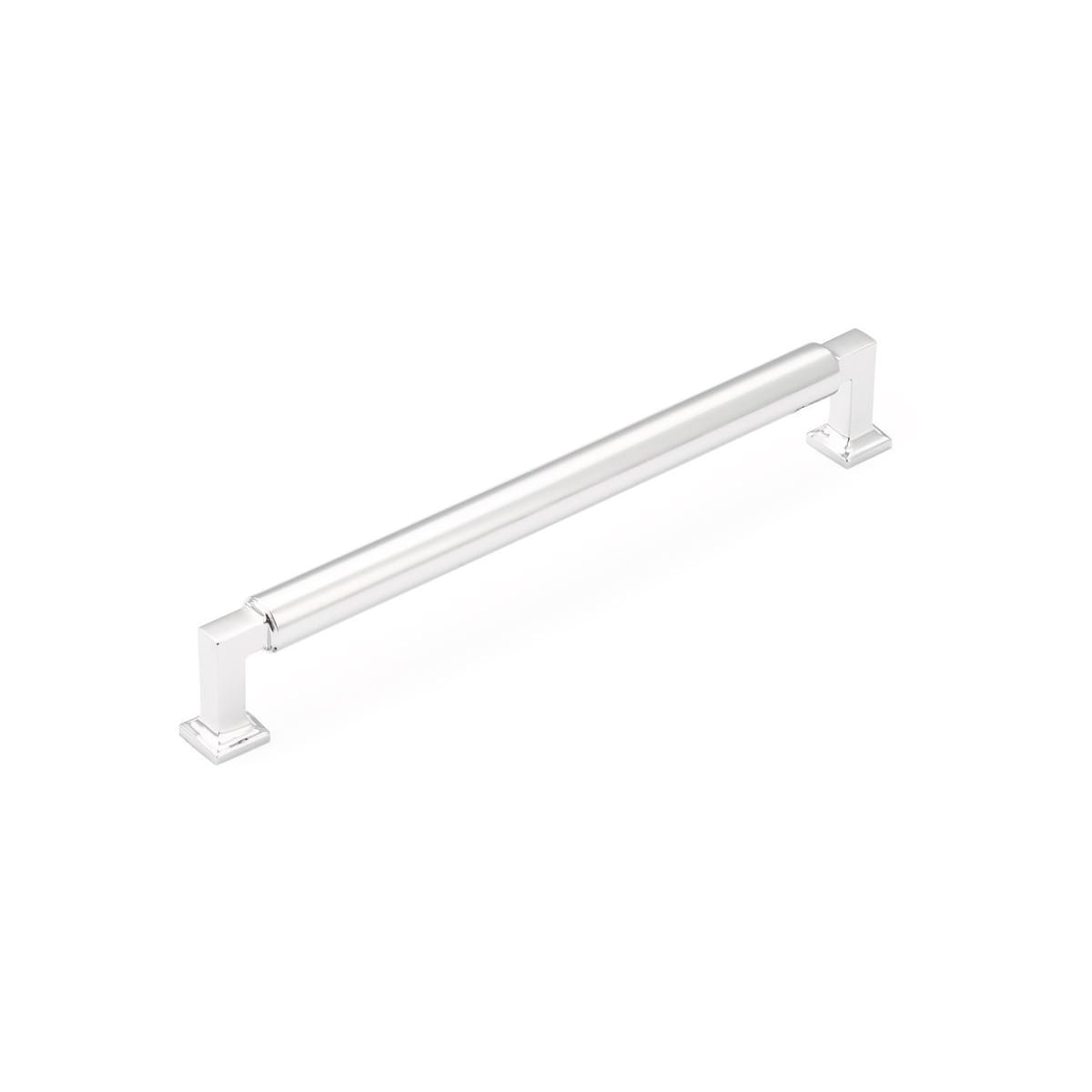 Haniburton 8" Center to Center Urban Modern Solid Brass Barrel Center Luxury Cabinet Handle / Drawer Pull