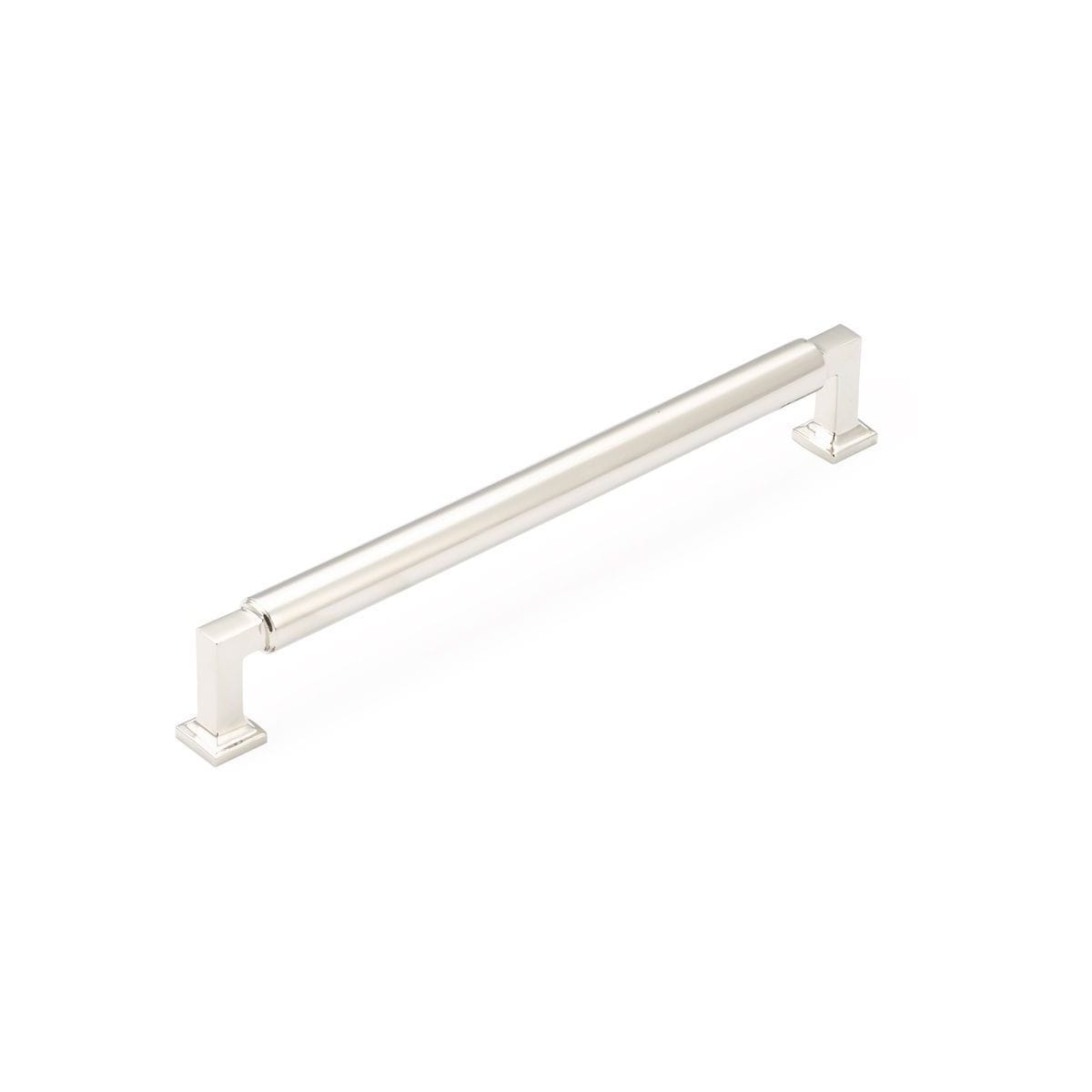 Haniburton 8" Center to Center Urban Modern Solid Brass Barrel Center Luxury Cabinet Handle / Drawer Pull