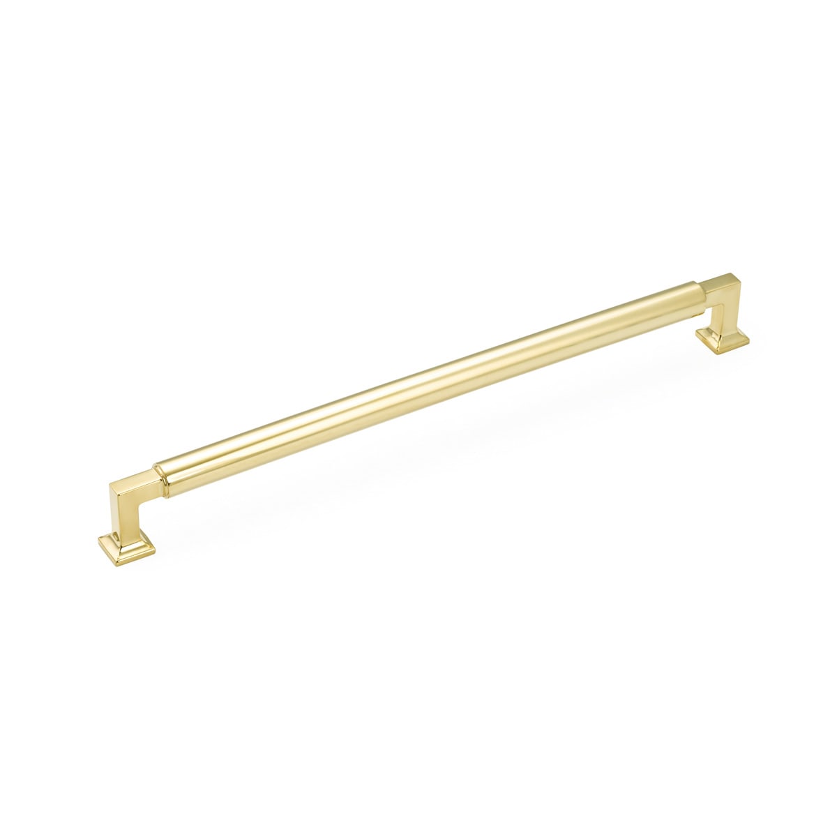 Haniburton 12" Center to Center Modern Industrial Solid Brass Luxury Barrel Appliance Handle / Appliance Pull