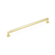 Haniburton 12" Center to Center Modern Industrial Solid Brass Luxury Barrel Appliance Handle / Appliance Pull