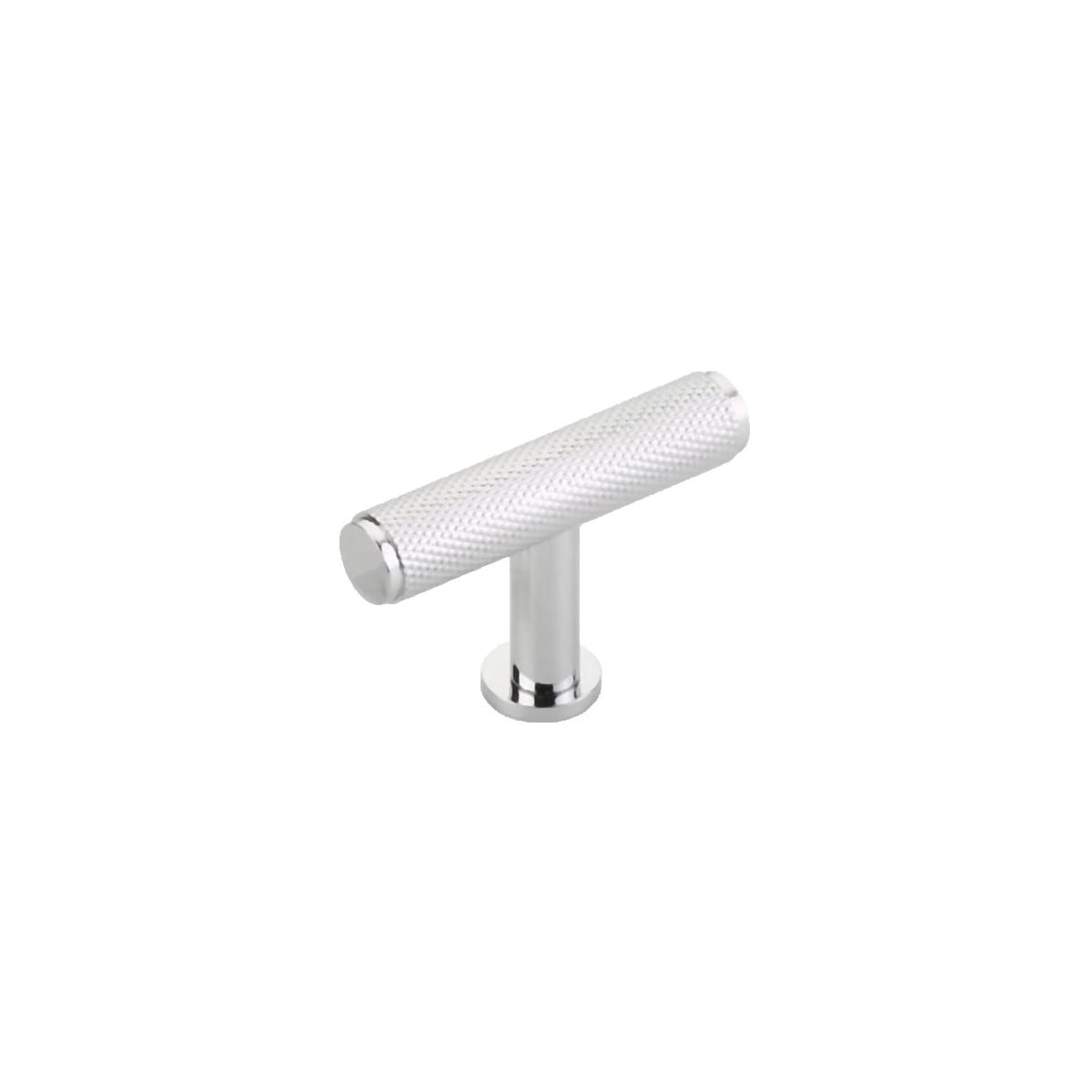 Schaub and Company - 5001-26 - Pub House 2" "T" Bar Diamond Knurled Solid Brass Cabinet Knob in Polished Chrome
