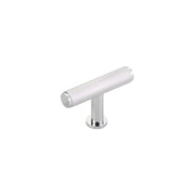 Schaub and Company - 5001-26 - Pub House 2" "T" Bar Diamond Knurled Solid Brass Cabinet Knob in Polished Chrome