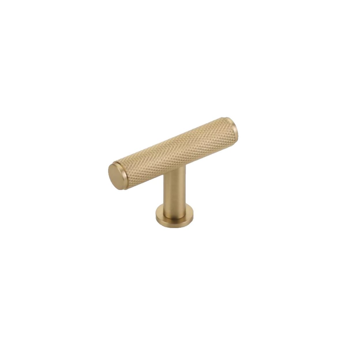 Pub House 2" "T" Bar Diamond Knurled Solid Brass Cabinet Knob
