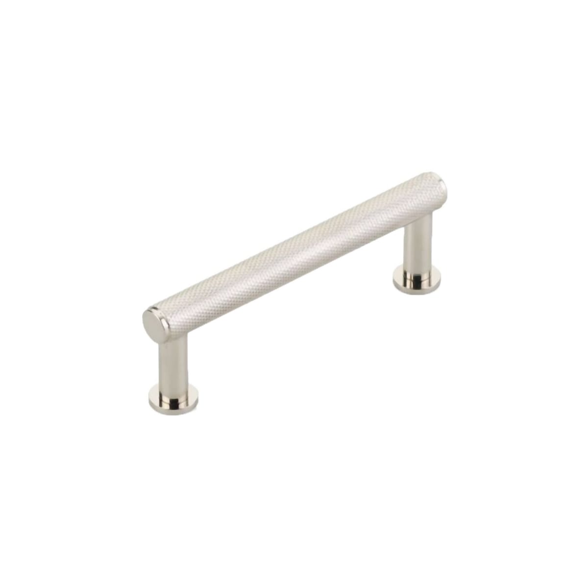 Pub House 3-1/2" Center to Center Diamond Knurled Solid Brass Bar Style Cabinet Handle / Drawer Pull