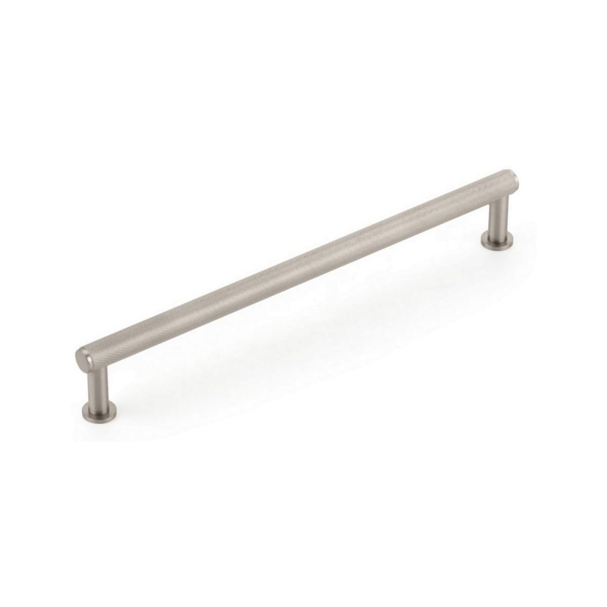 Schaub and Company - 5008-BN - Pub House 8" Center to Center Diamond Knurled Solid Brass Cabinet Bar Handle / Drawer Bar Pull in Brushed Nickel
