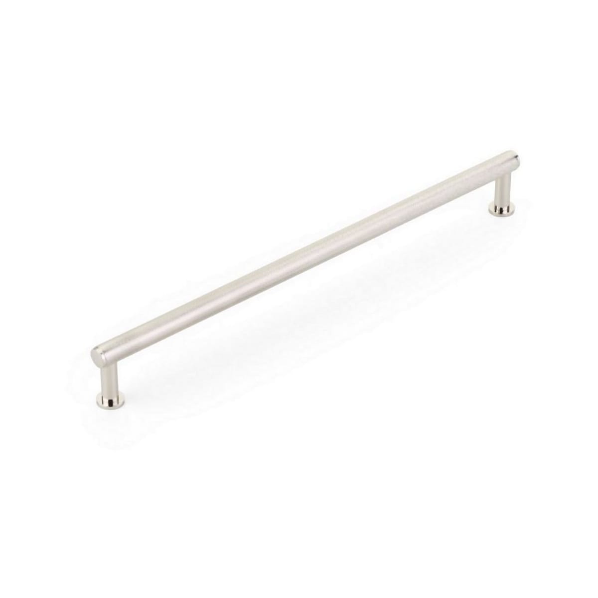 Schaub and Company - 5010-PN - Pub House 10" Center to Center Diamond Knurled Solid Brass Bar Style Large Cabinet Handle / Drawer Pull in Polished Nickel