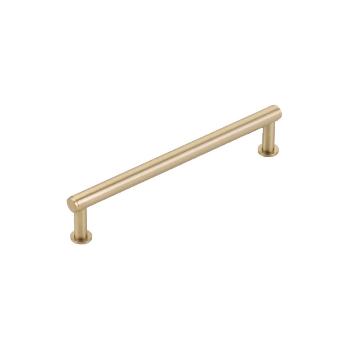 Schaub and Company - 5106-SSB - Pub House 6" Center to Center Smooth Finish Solid Brass Cabinet Bar Handle / Drawer Bar Pull in Signature Satin Brass