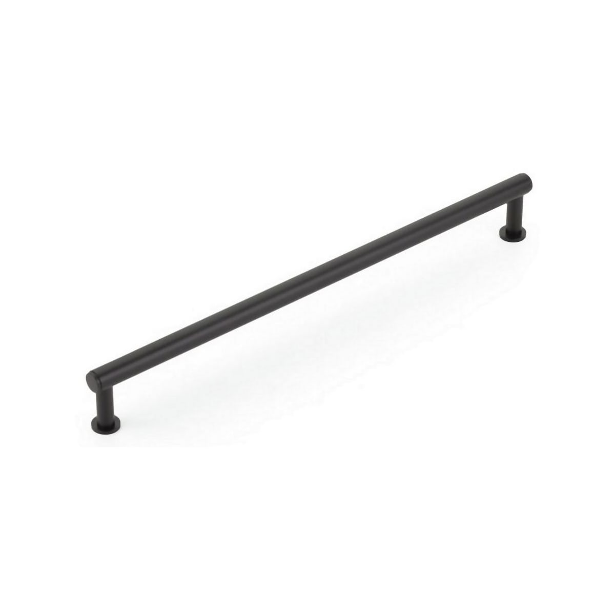 Schaub and Company - 5110-MB - Pub House 10" Center to Center Smooth Bar Solid Brass Large Cabinet Handle / Drawer Pull in Matte Black