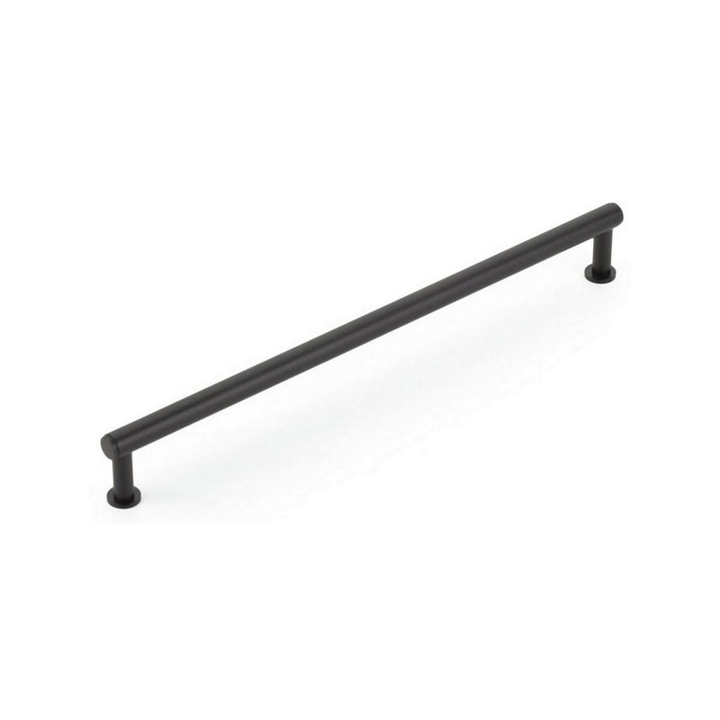 Schaub and Company - 5110-MB - Pub House 10" Center to Center Smooth Bar Solid Brass Large Cabinet Handle / Drawer Pull in Matte Black