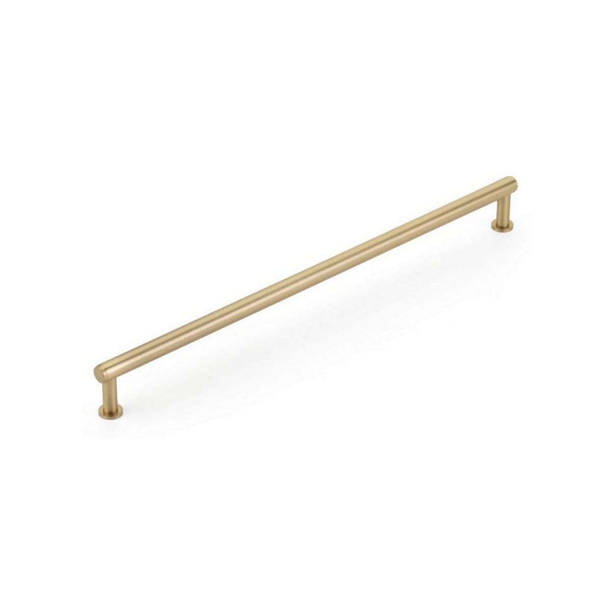Schaub and Company - 5112-SSB - Pub House 12" Center to Center Smooth Bar Solid Brass Oversized Cabinet Handle / Drawer Pull in Signature Satin Brass