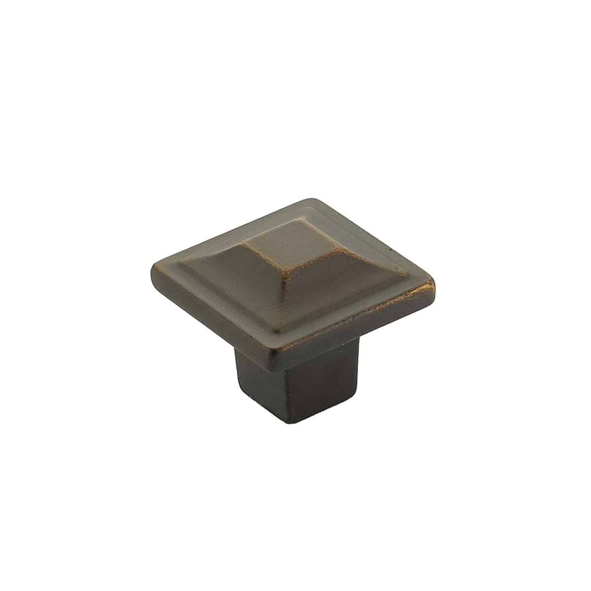 Schaub and Company - 530-ABZ-10PACK - Menlo Park Pack of (10) -  1-1/4 Inch Stepped Square Cabinet Knobs / Drawer Knobs in Ancient Bronze