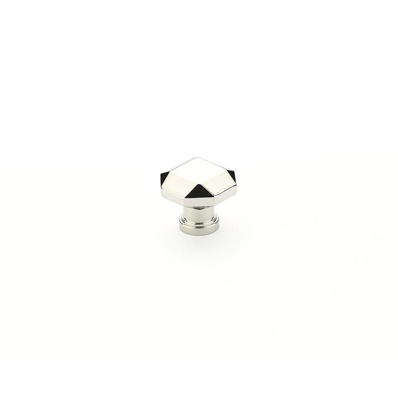 Schaub and Company - 531-PN-25PACK - Menlo Park 1-1/4" Faceted Gem Octagon Cabinet Knobs - 2 Pack5 - 25 Pack in Polished Nickel