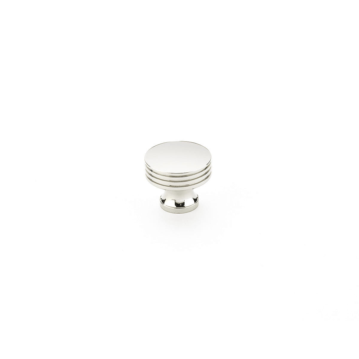Schaub and Company - 532-PN-10PACK - Menlo Park Pack of (10) - 1-1/4" Round Ridged Small Cabinet Knobs in Polished Nickel