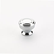 Schaub and Company - 533-26-25PACK - 2 Pack5 - Menlo Park 1-1/4" Round Ridged Cabinet Knobs / Drawer Knobs in Polished Chrome