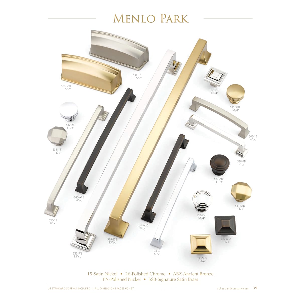 Schaub and Company - 533-PN - Menlo Park 1-1/4" Diameter Stepped Round Contemporary Luxury Cabinet Knob / Drawer Knob in Polished Nickel
