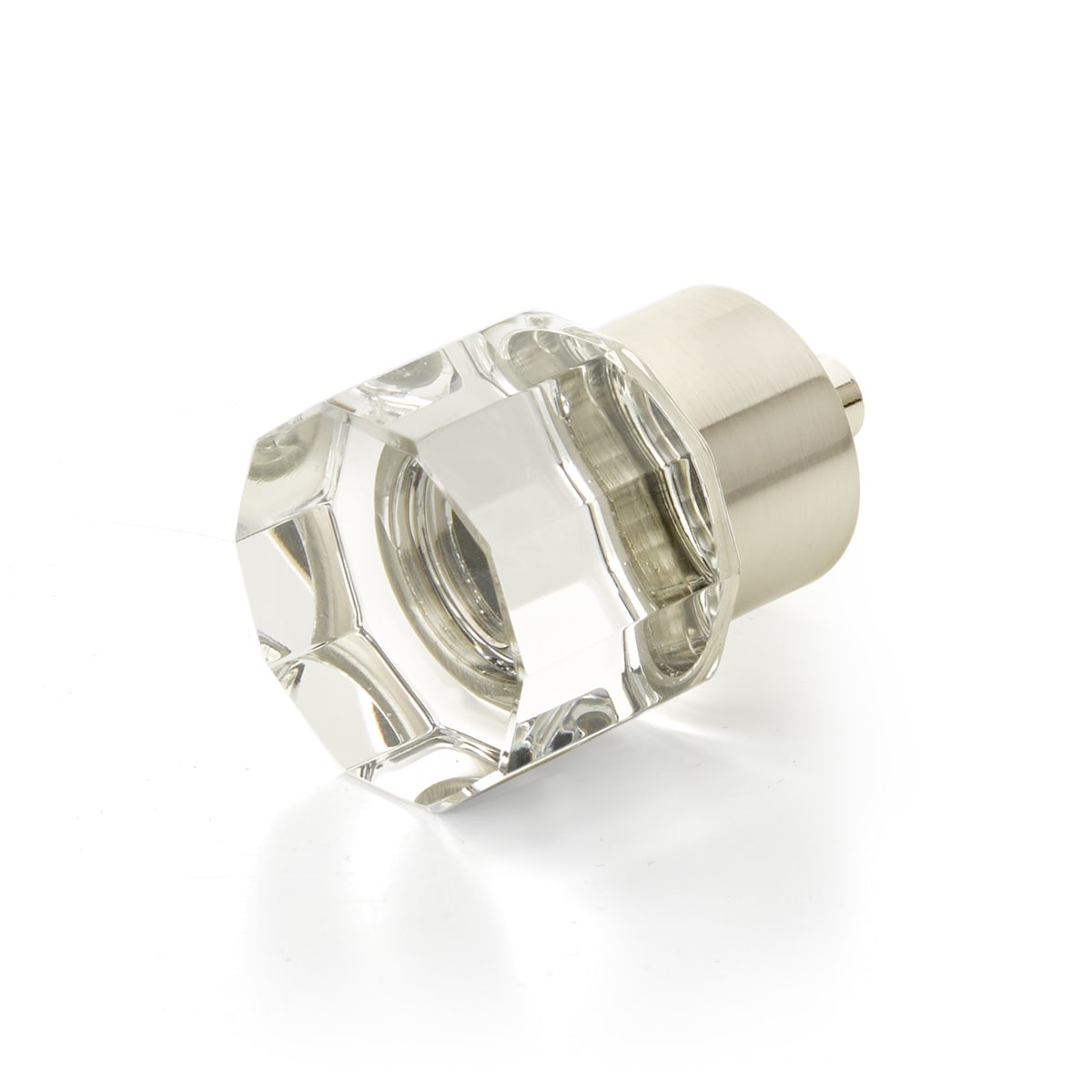 City Lights 1-1/8 " Contemporary Luxe Luxury Crystal and Solid Brass Cabinet / Drawer Knob