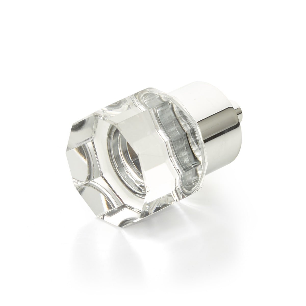 City Lights 1-1/8 " Contemporary Luxe Luxury Crystal and Solid Brass Cabinet / Drawer Knob