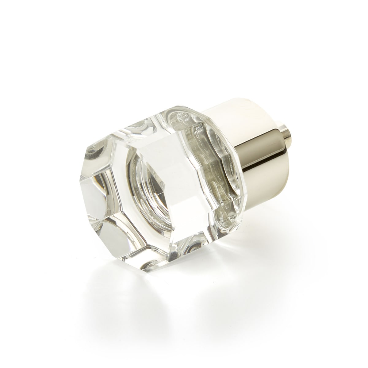 City Lights 1-1/8 " Contemporary Luxe Luxury Crystal and Solid Brass Cabinet / Drawer Knob