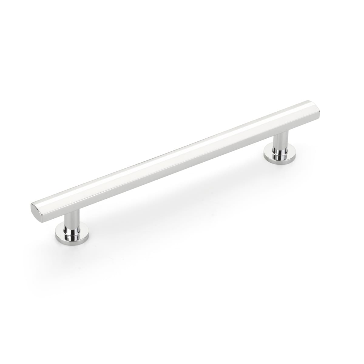 Heathrow 6" Center to Center Luxury Faceted Solid Brass Cabinet Bar Handle / Drawer Bar Pull