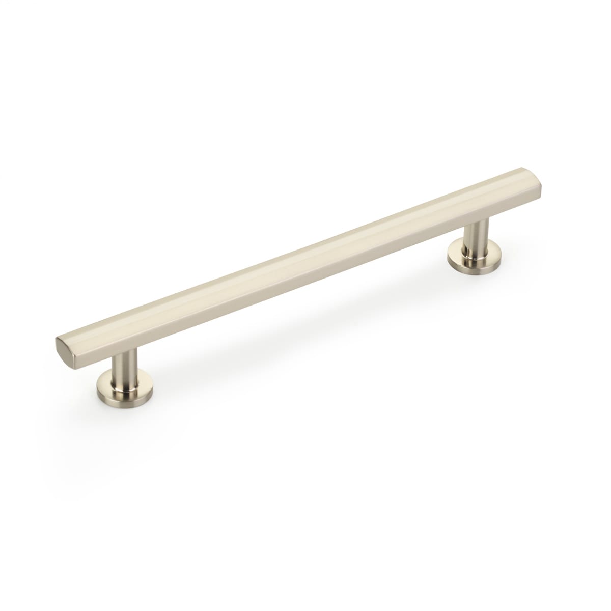 Heathrow 6" Center to Center Luxury Faceted Solid Brass Cabinet Bar Handle / Drawer Bar Pull