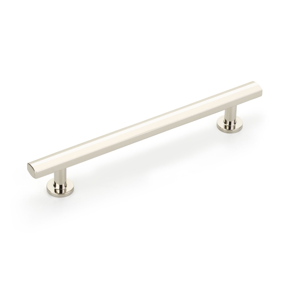 Heathrow 6" Center to Center Luxury Faceted Solid Brass Cabinet Bar Handle / Drawer Bar Pull