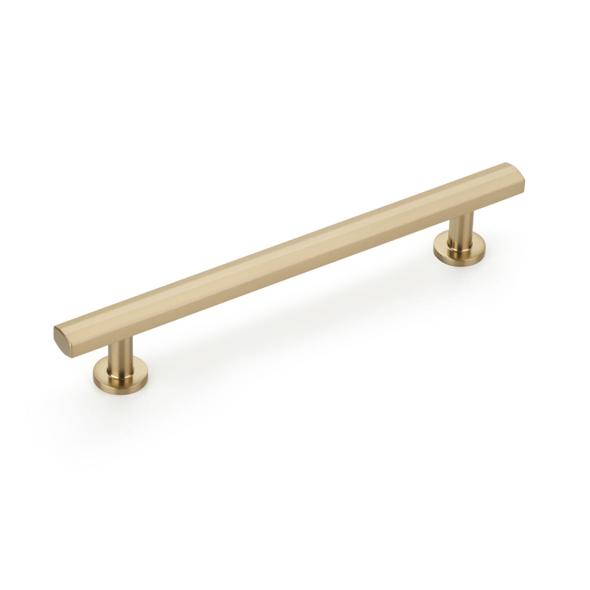 Heathrow 6" Center to Center Luxury Faceted Solid Brass Cabinet Bar Handle / Drawer Bar Pull