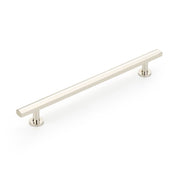 Schaub and Company - 555-PN - Heathrow 8" Center to Center Contemporary Solid Brass Bar Handle Cabinet Pull in Polished Nickel