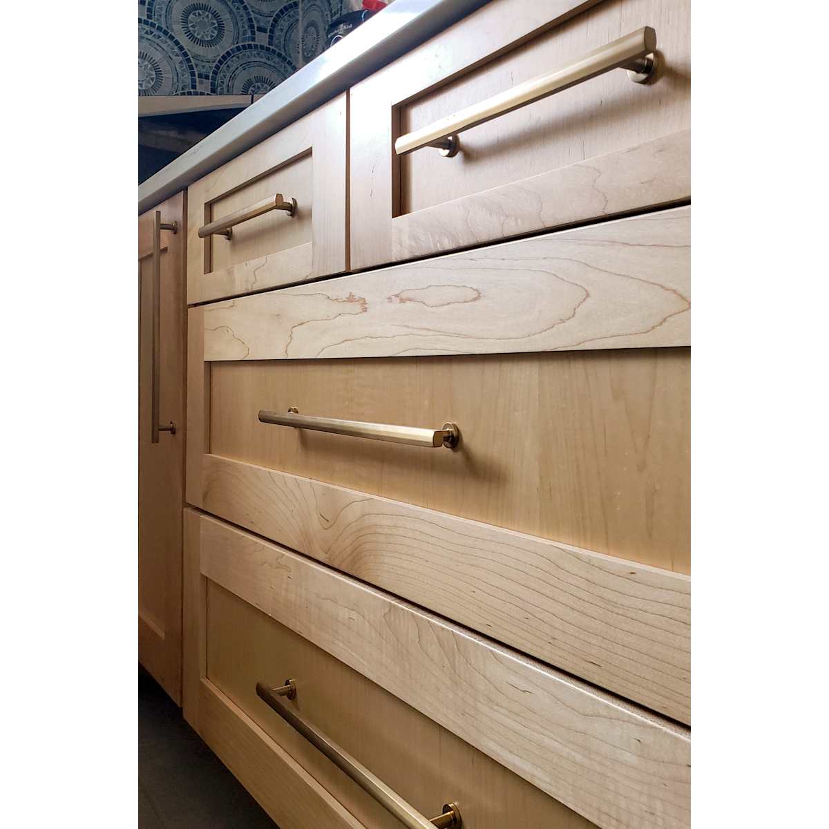 Schaub and Company - 562-BN - Heathrow 10" Center to Center Contemporary Bar Solid Brass Large Cabinet Handle / Drawer Pull in Brushed Nickel