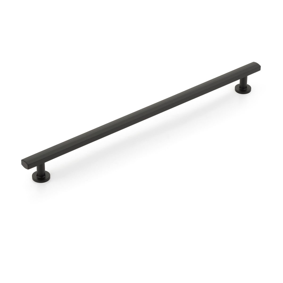 Schaub and Company - 563-MB - Heathrow 12" Center to Center Contemporary Bar Solid Brass Oversized Cabinet Handle / Drawer Pull in Matte Black