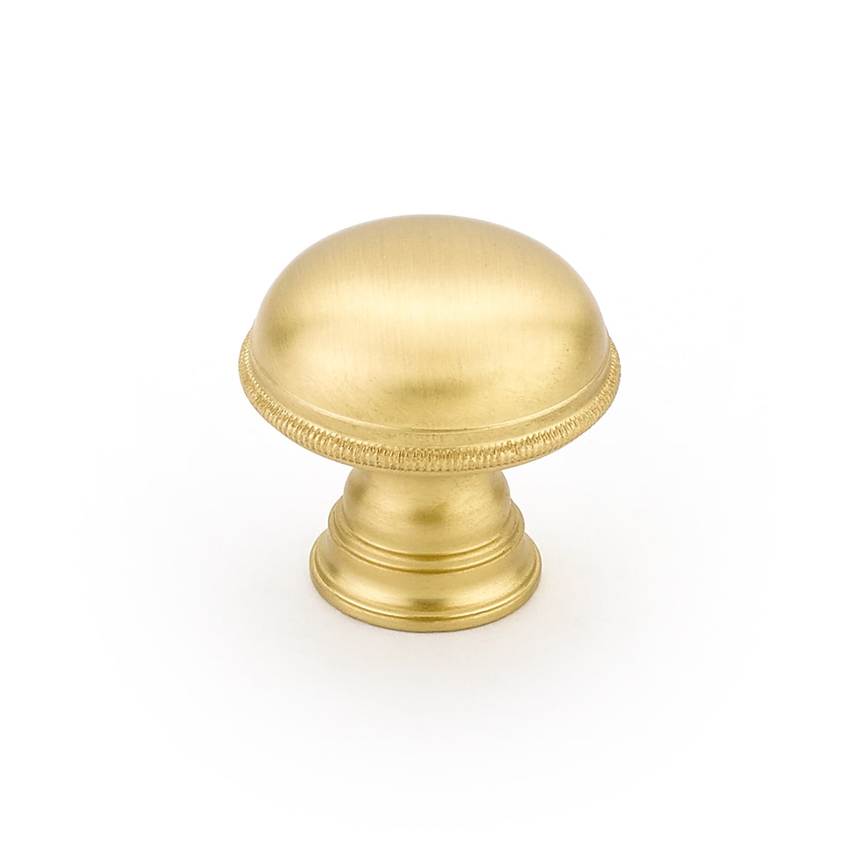 Atherton 1-1/4" Classic Traditional Smooth Round Solid Brass Cabinet Knob - Mushroom