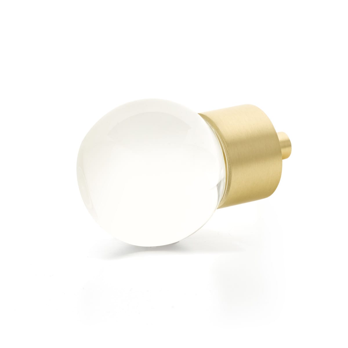 Schaub and Company - 59-SB - City Lights 1-3/8" Luxury Solid Brass and Glass Globe Ball Cabinet / Drawer Knob in Satin Brass