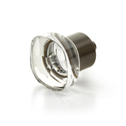 Schaub and Company - 61-10B - City Lights 1-1/4" Soft Edge Square Luxury Solid Brass and Glass Cabinet / Drawer Knob in Oil Rubbed Bronze