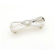 Avalon Bay 3" Center to Center Designer Ribbon Bow Solid Brass Cabinet Handle / Drawer Pull with Mother of Pearl Inlay