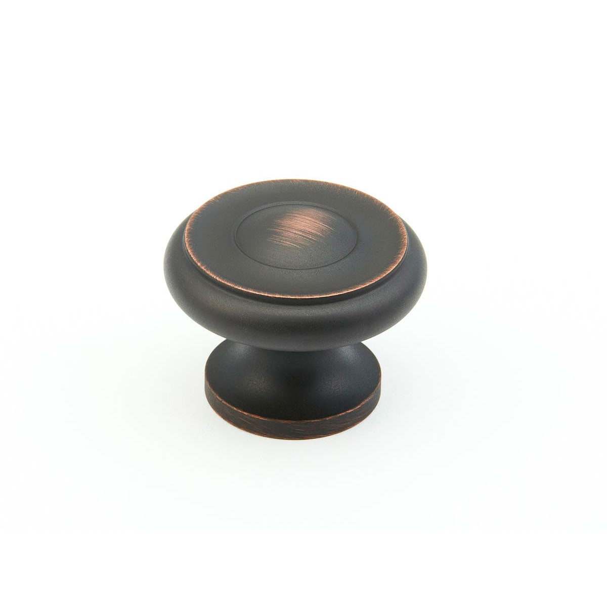 Schaub and Company - 704-AUB-25PACK - Traditional Designs 1-1/2" Round Mushroom Solid Brass Cabinet Knob - 2 Pack5 - 25 Pack in Aurora Bronze