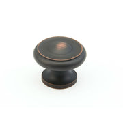 Schaub and Company - 704-AUB-25PACK - Traditional Designs 1-1/2" Round Mushroom Solid Brass Cabinet Knob - 2 Pack5 - 25 Pack in Aurora Bronze