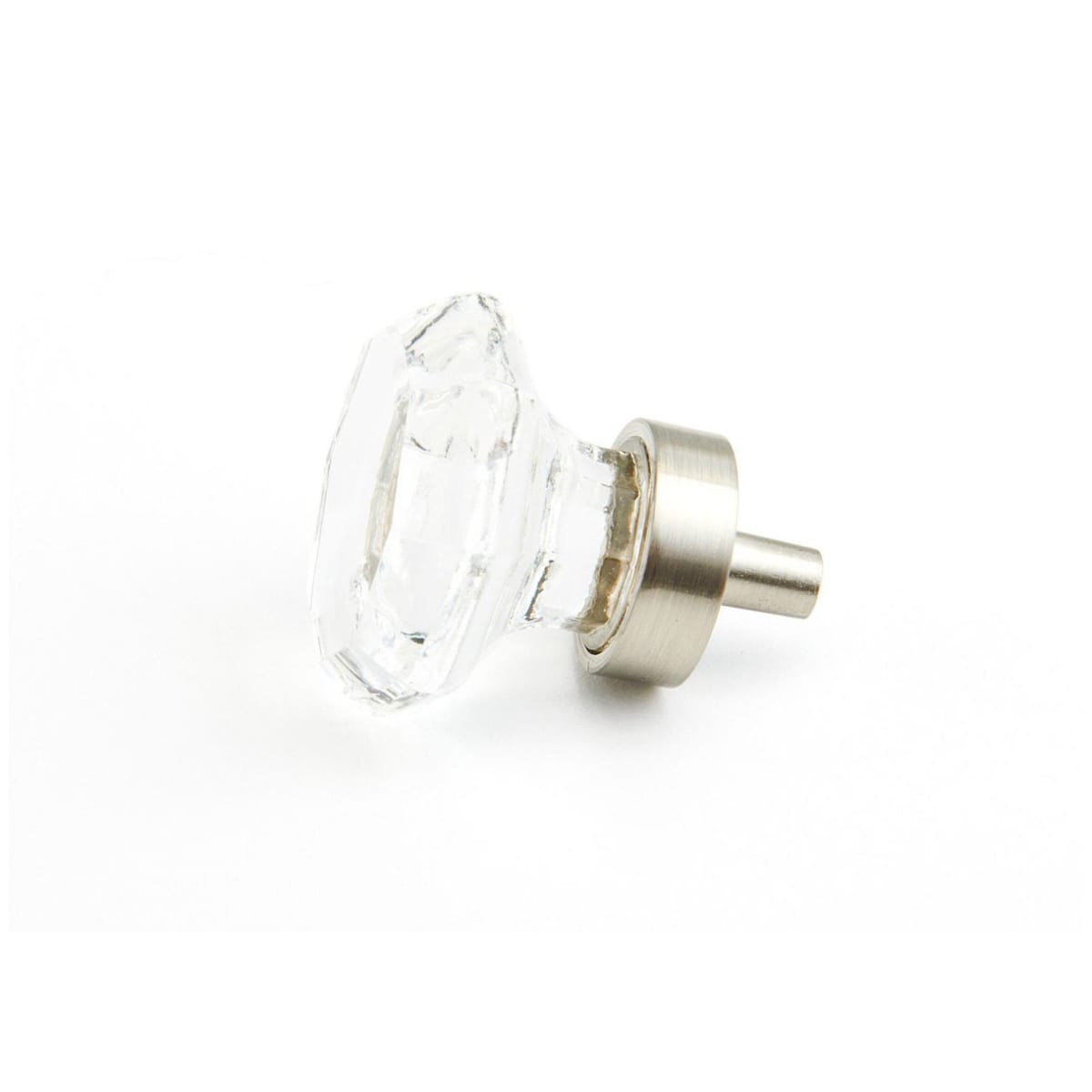 Schaub and Company - 71-C-15 - Stargaze 1-1/4" Traditional Vintage Luxury Crystal Mini Solid Brass Cabinet Knob in Satin Nickel
