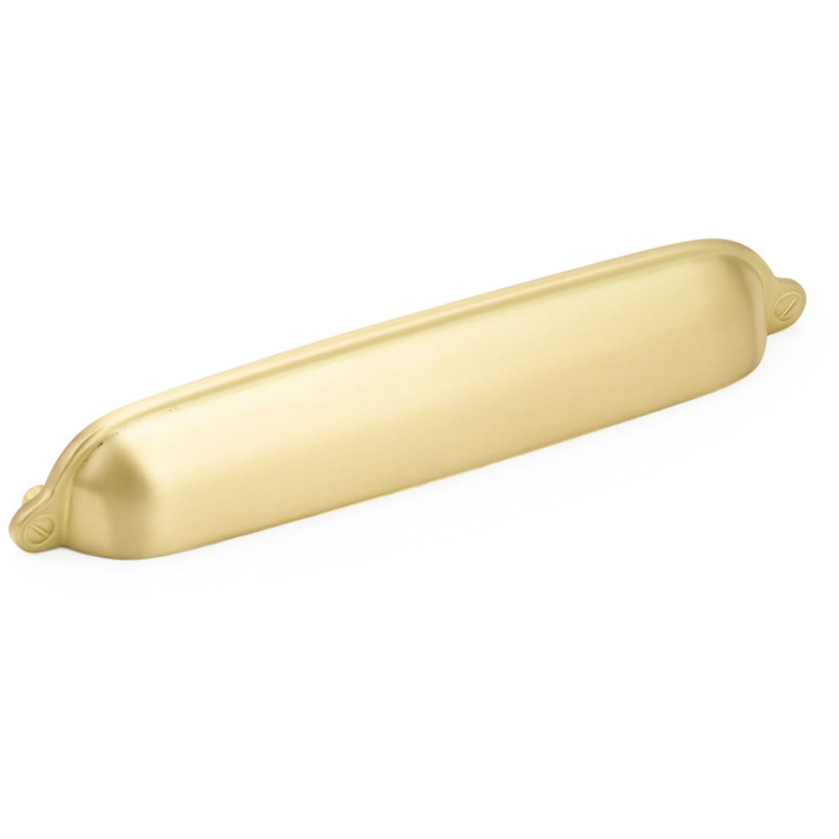 Country 6" Center to Center Solid Brass Traditional Shell / Cup Cabinet Pull
