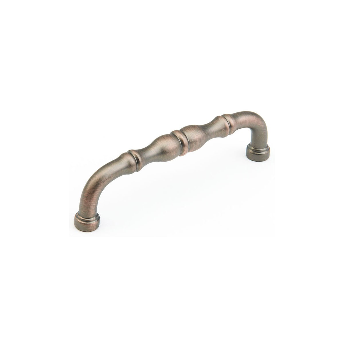 Colonial 4" Center to Center Traditional Knuckled Handle Solid Brass Cabinet Pull
