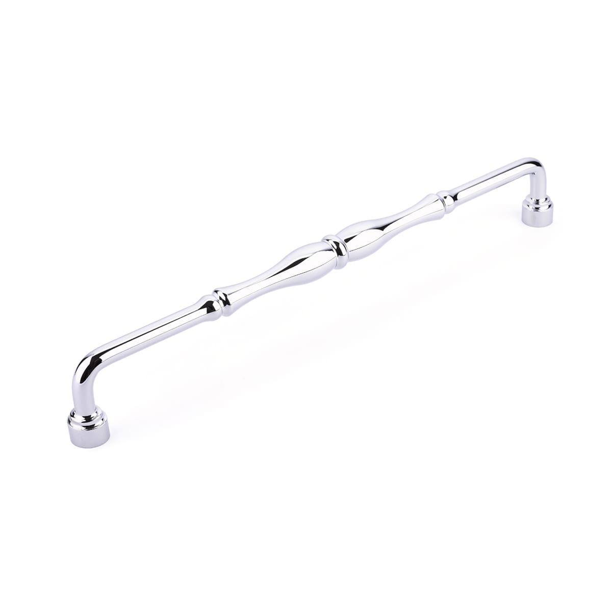 Schaub and Company - 7495-26 - Colonial 15" Center to Center Traditional Knuckled Handle Solid Brass Appliance Pull / Large Cabinet Pull in Polished Chrome