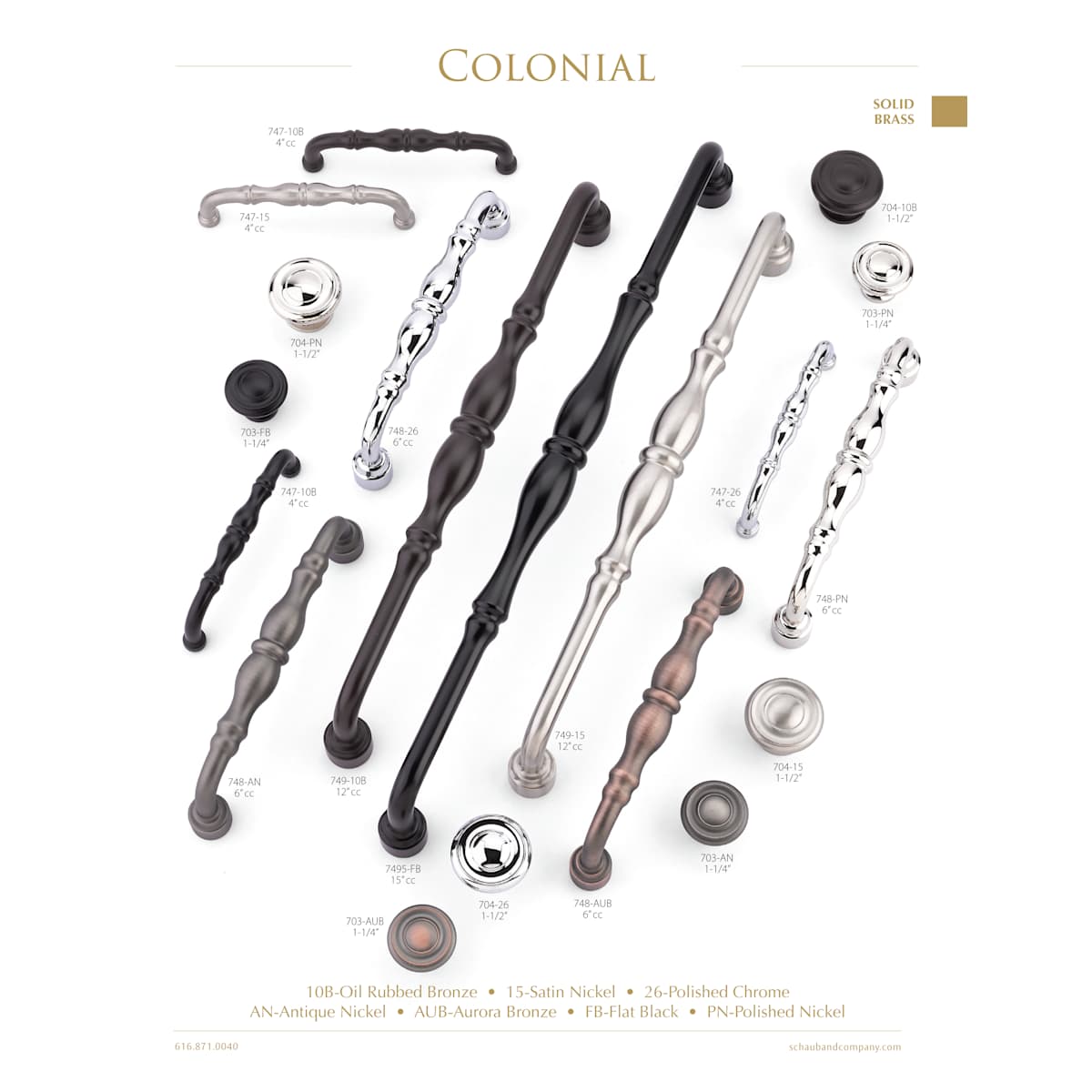 Schaub and Company - 7495-26 - Colonial 15" Center to Center Traditional Knuckled Handle Solid Brass Appliance Pull / Large Cabinet Pull in Polished Chrome