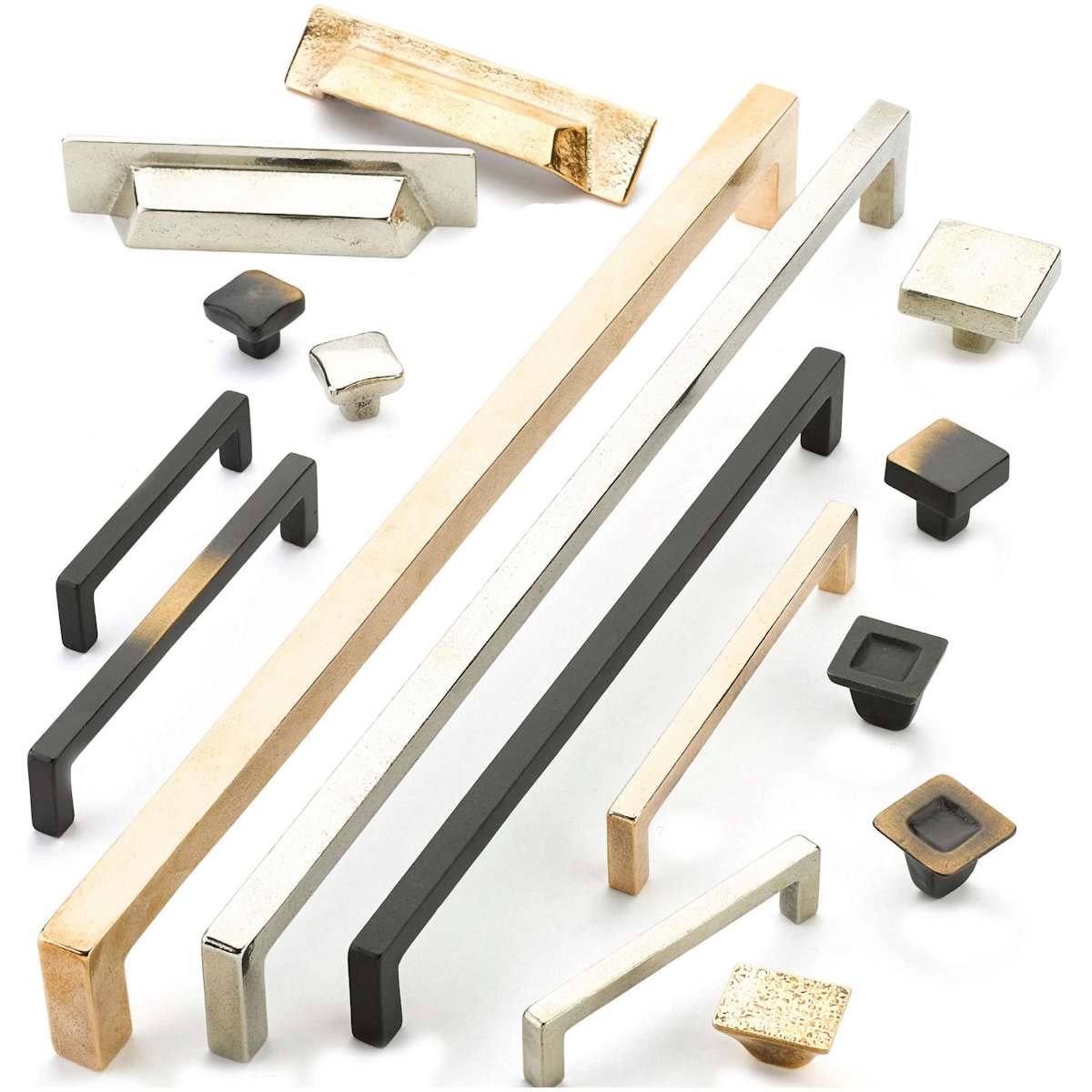 Schaub and Company - 788-35-NB - Vinci 3-1/2" Center to Center Handle Solid Bronze Cabinet Pull in Natural Bronze