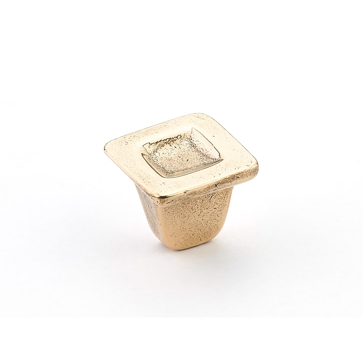 Vinci 1-1/4" Luxury Artisan Cast Bronze Square Cabinet Knob - Made in Italy