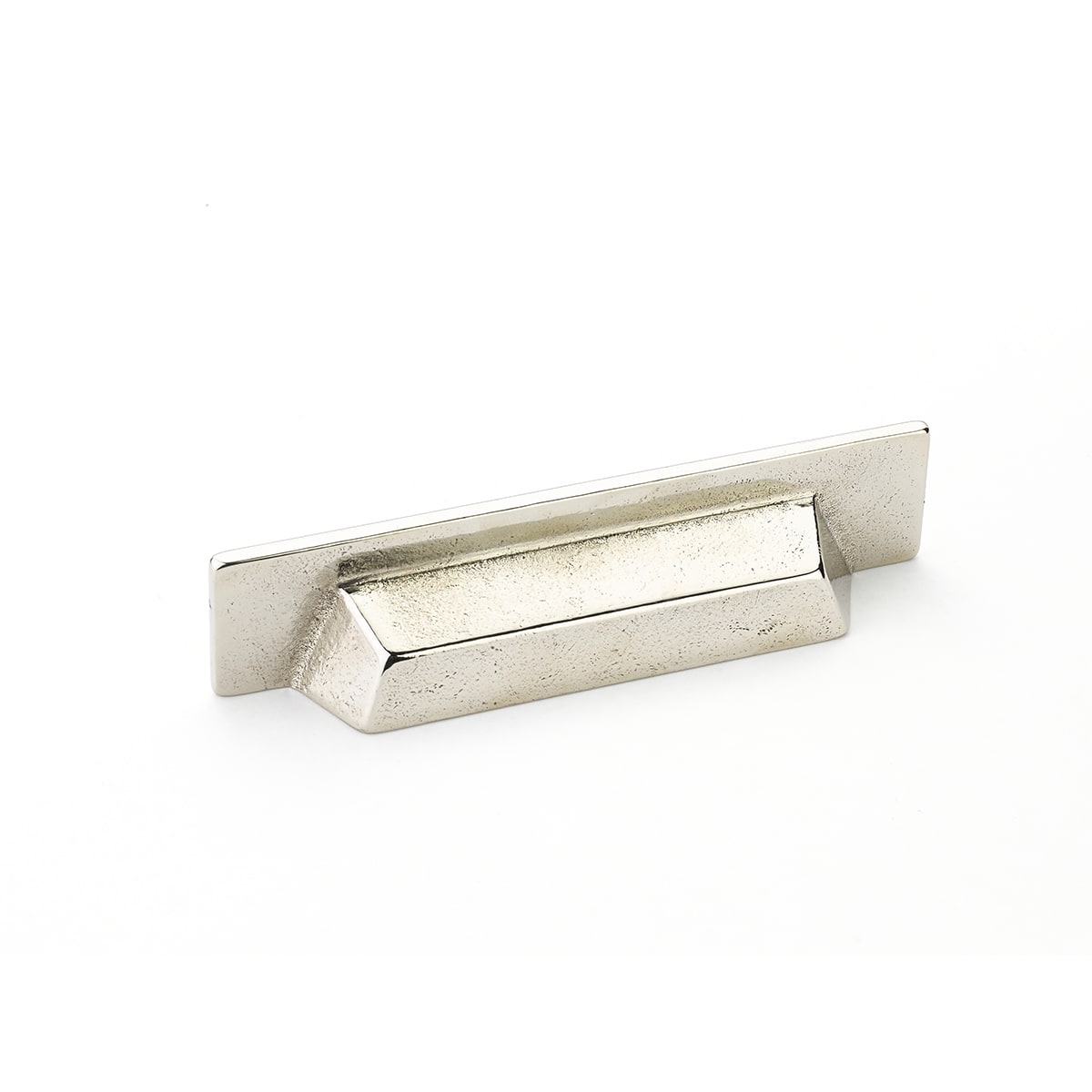 Vinci 3-3/4" Luxury Modern Rustic Cast Bronze Rectangular Cabinet Cup Pull - Made in Italy
