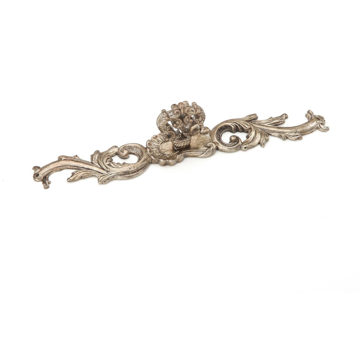 French Court 7-3/8" Old World Victorian French Solid Brass Cabinet Knob with Escutcheon